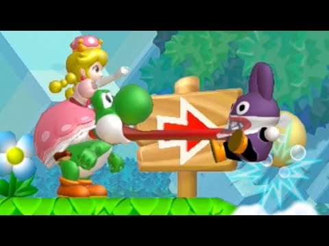 New Super Mario Bros. U Deluxe – 3 Players (Nabbit + Toadette + Luigi) Full Game Walkthrough Co-Op