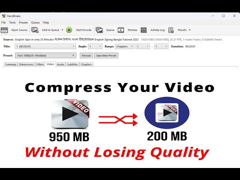 Compress Your Video Without Losing Quality | Handbrake Bangla Tutorial