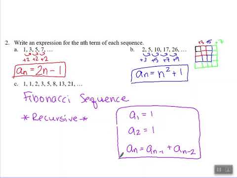 Precalculus - Unit 9 - Sequences and Series