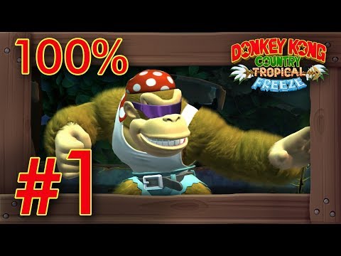 Donkey Kong Country Tropical Freeze (Funky Mode) - 100% Walkthrough (All Puzzle Pieces & KONG) [Switch]
