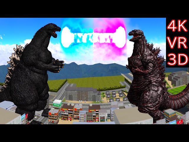 【MMD VR180】Shin Godzilla VS Godzilla1991(シンゴジラ VS ゴジラ1991 )