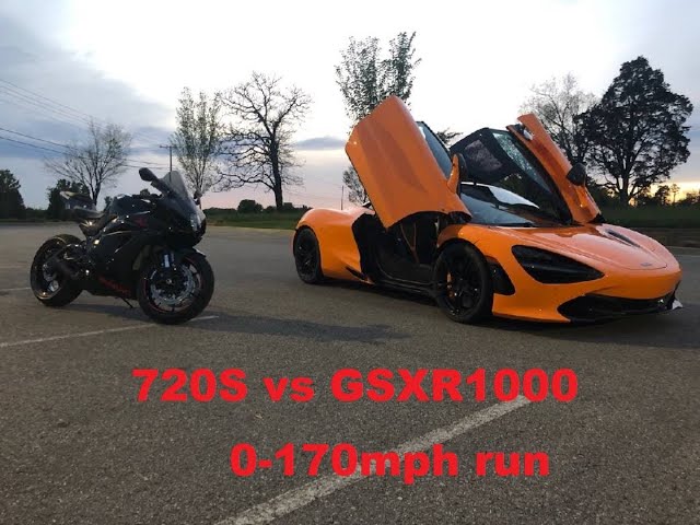 2019 720S vs 2020 GSXR1000- bike gets the hit from a dig