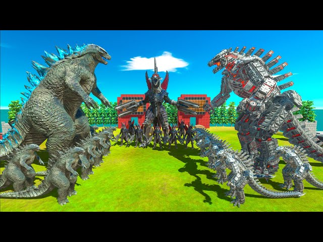 GODZILLA 2014 VS MECHAGODZILLA 2021 VS GIGAN of Evolution Size Comparison Kaiju Monster War - ARBS