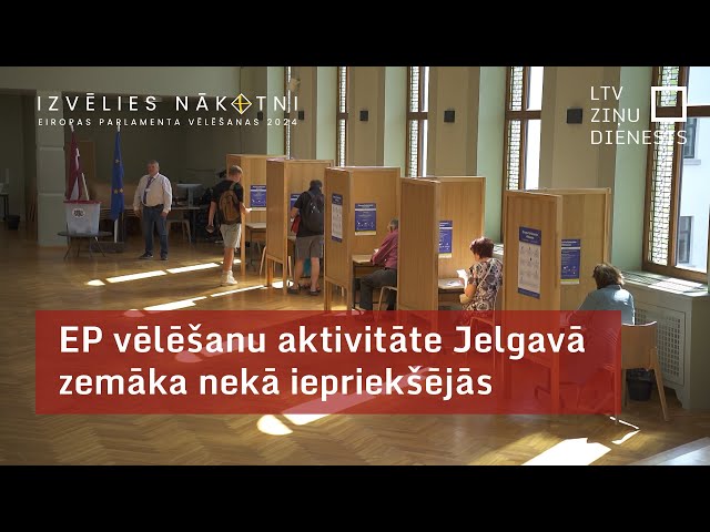 EP vēlēšanu aktivitāte Jelgavā zemāka nekā iepriekšējās