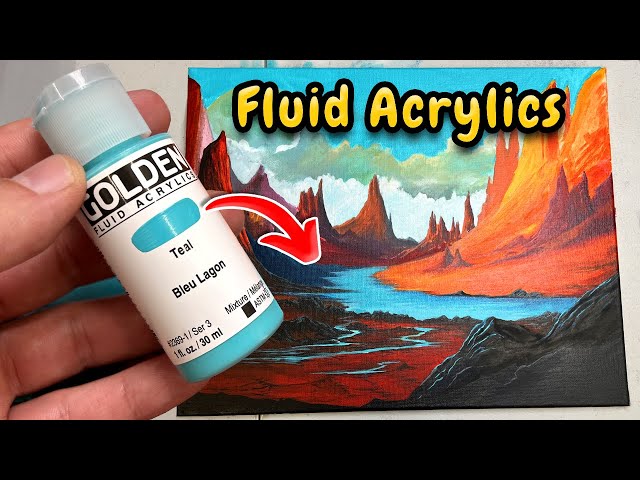 How To Use Fluid Acrylics For Landscape Painting Effects