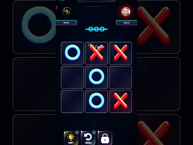 Tic Tac Toe Glow Game Play |YN Capture|#games #tictactoechallenge #shortsfeed #short #shorts