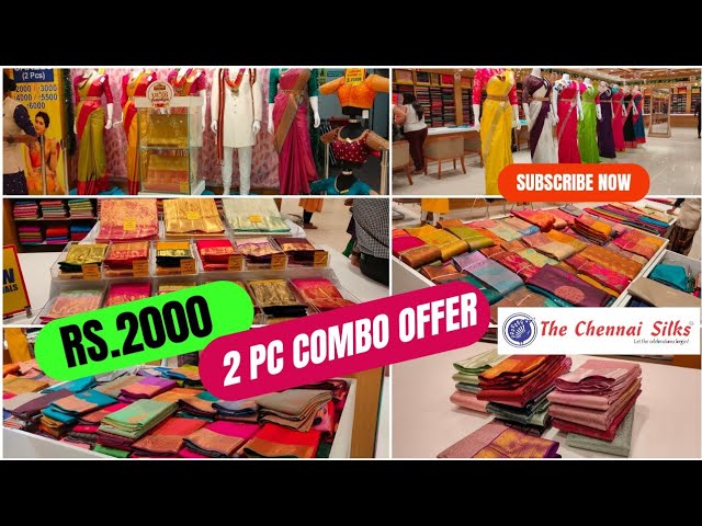 Chennai Silks 2pc Combo Offer Gift Silk Sarees/Wedding Pure Silk Saree/பட்டு திருவிழா