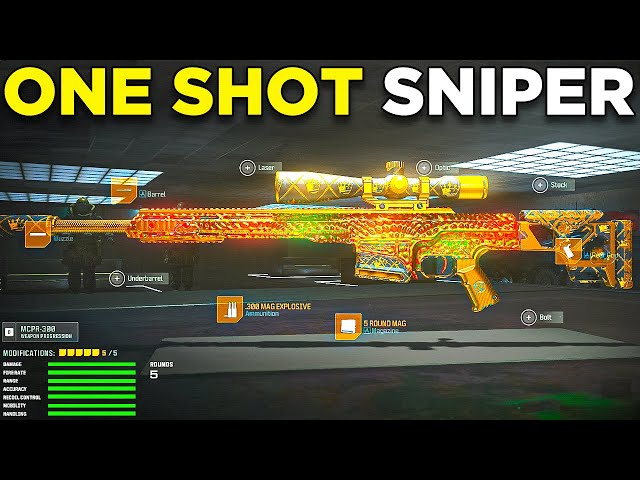 The BEST 1 SHOT SNIPER LOADOUT in Warzone! 😍 (Best MCPR 300 Class Setup)