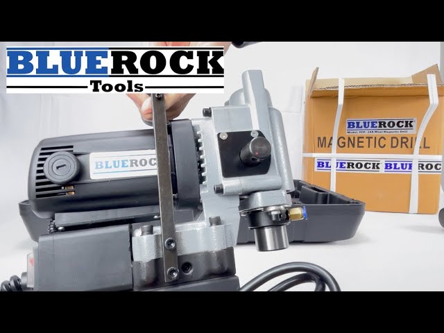 BLUEROCK Mini Magnetic Drill Press TYP-28A Small Compact Mag Drill for Annular Cutters