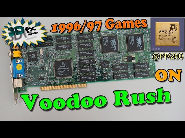AMD K5-PR200 133 MHz - 3dfx Voodoo Rush running Games from 1996/1997!