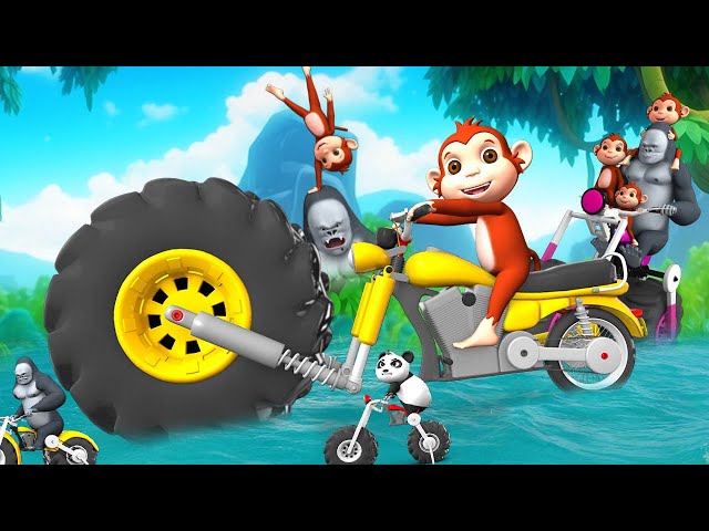 Epic Monster Bike Invention: Monkey & Gorilla's Hilarious Farm Adventure