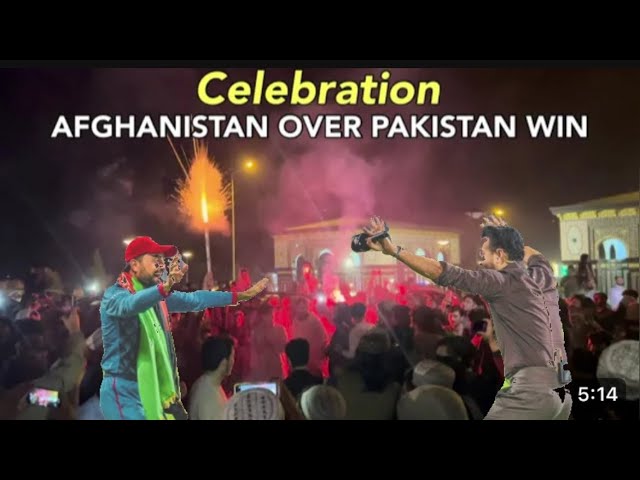 Afghanistan people firing real GUN celebration after Afghanistan's historic win against Pakistan |