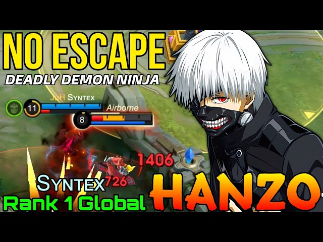 You Can't Escape Me! Hanzo Deadly Demon Ninja - Top 1 Global Hanzo by Sʏɴᴛᴇx - Mobile Legends