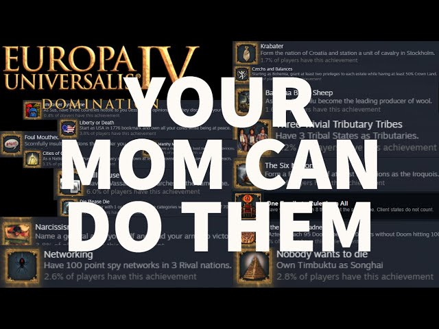 Eu4 achievements so easy your mom can do them achievement hunt