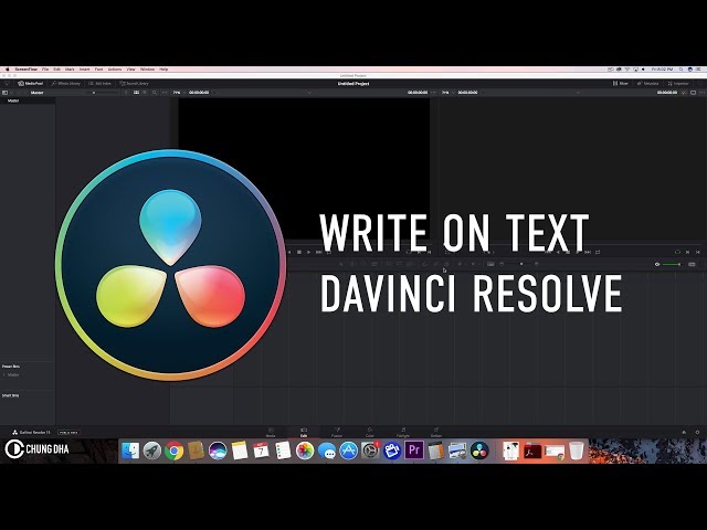 Write on Text Effect 2 min DaVinci 15 tutorial by Chung Dha