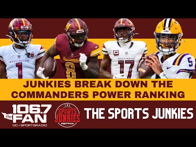Commanders Pre-Camp Power Ranking | Sports Junkies