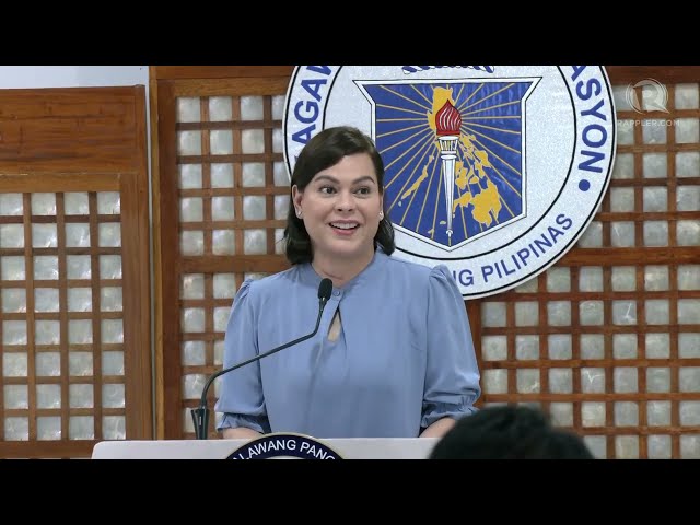 Sara Duterte resigns as DepEd secretary, holds press conference