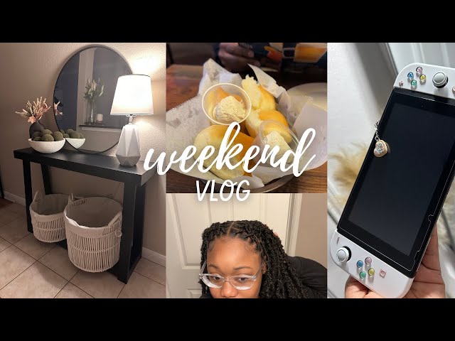 Starting pilates? + New entryway console | new hair and I upgraded my switch joy cons