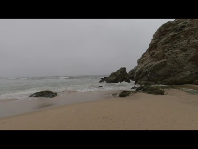 Gray Whale Cove State Beach south of Pacifica, California VR 180 3D