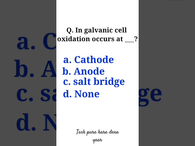 Galvanic cell | oxidation | anode | 2023-2024 | Chemistry | chapter 2 for Class 12 #jee #neet #cuet