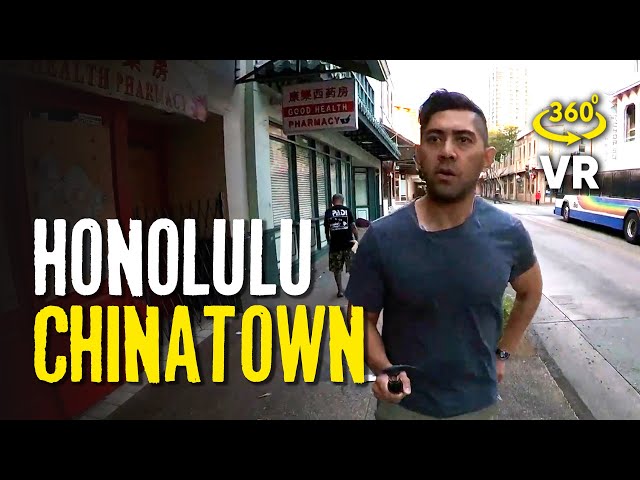 Honolulu Chinatown Walking TOUR | VR 360