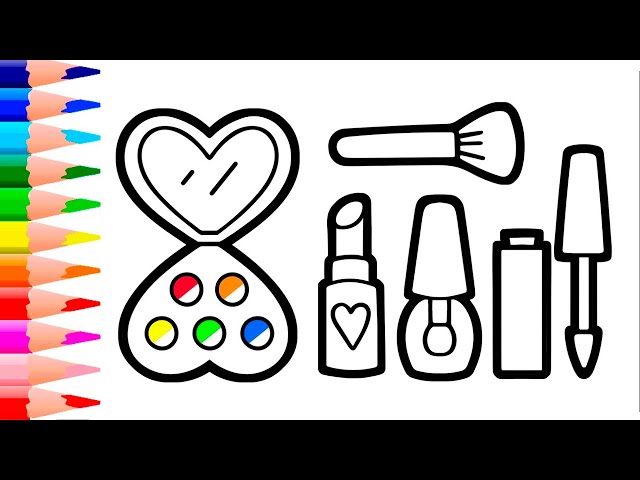Rainbow Makeup Painting & Coloring for Kids