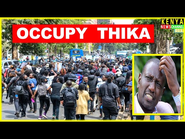 THIKA KUMECHEMKA - See Angry Youths Protest Finance Bill in #OccupyThika Maandamano against Ruto