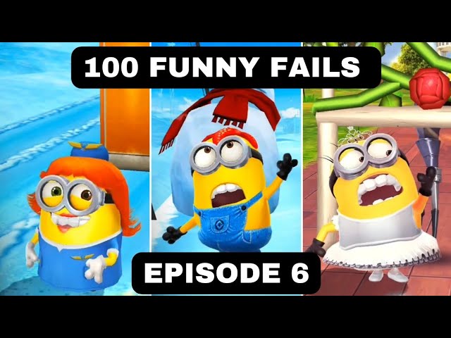 Minion Rush 100 Funny Fails Episode 6 - The Arctic Base & Minion Park