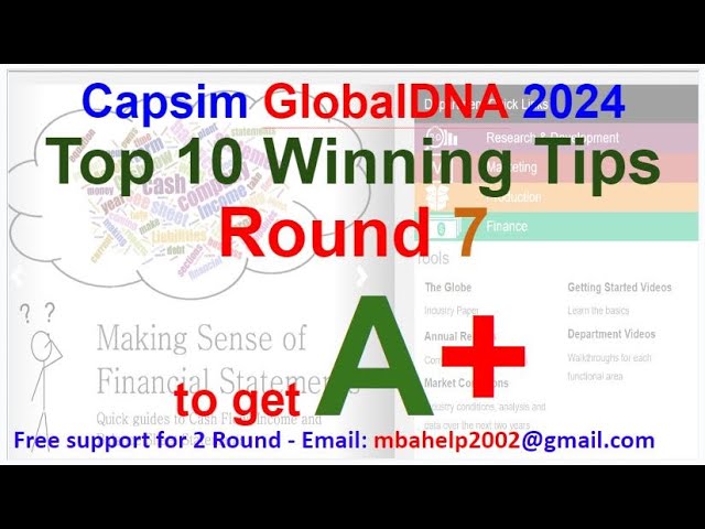 Capsim GlobalDNA 2024 - Capsim guide - Top 10 Winning Tips - GlobalDNA ROUND 7 - Top results
