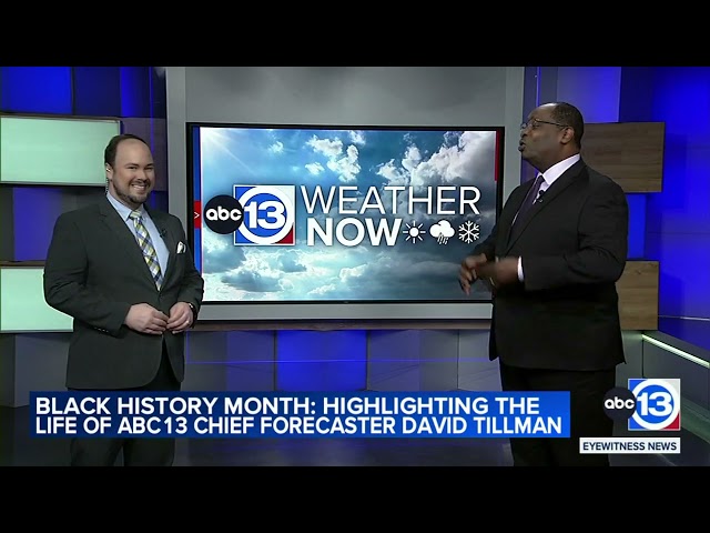ABC13 Weather Now and Houston Chronicle highlights Chief Forecaster David Tillman's historic career