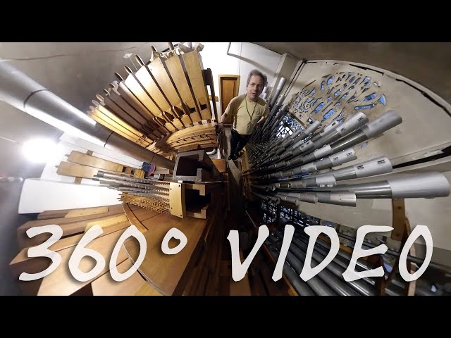 A 360° video of the Midmer-Losh organ with Chris Nagorka | Read notes on controlling the view.