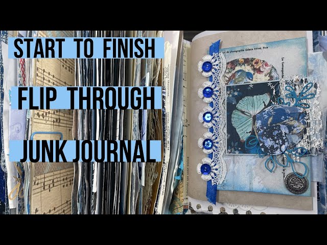 🦋Unique JUNK JOURNAL Flip Through complete journal (SOLD)