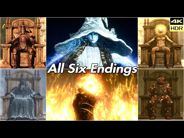 Elden Ring | All 6 Endings | 4K HDR