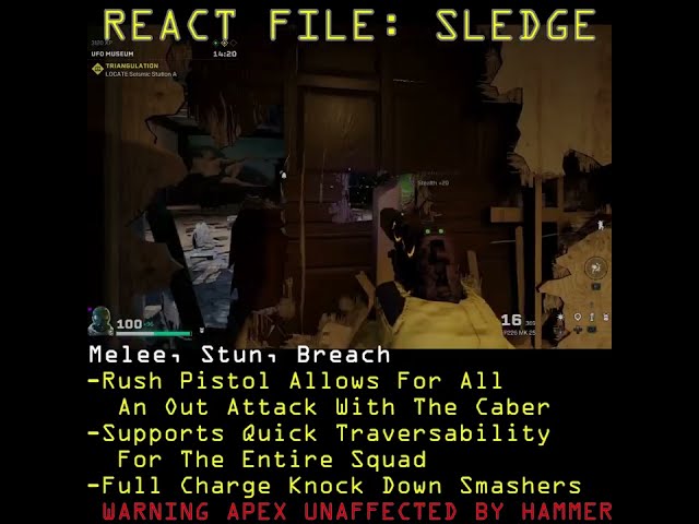 Tom Clancy's Rainbow 6 Extraction How To Use SLEDGE- REACT FILE