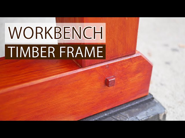 Timber Framed Workbench with Construction Lumber - Hand Tools