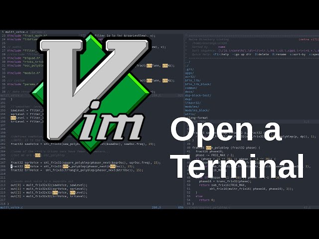 Vim Open terminal (no split command)