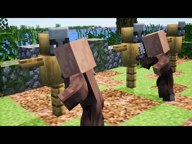 Elite Villager Vs Pillager Life - Minecraft Animation