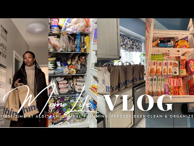 MOM VLOG | FIRST TIME AT ALDI | BUDGET FRIENDLY MEAL PLANNING | FREEZER DEEP CLEAN & ORGANIZATION