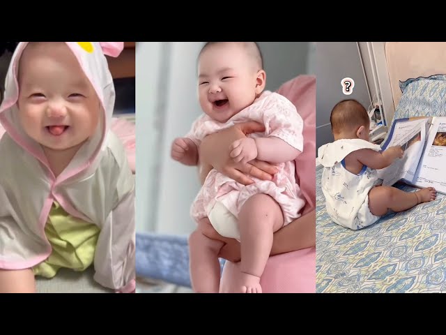 Best cute baby Funny and Adorable moments | Funny reaction cute baby compilation smile happy laugh