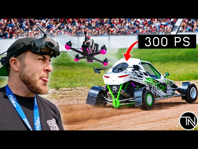 Drohne vs Autocross Rennwagen: Adrenalin pur!