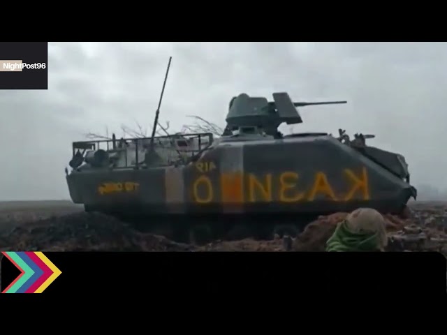 attacked in Bakhmut, Ukrainian forces using infantry combat vehicles | ukraine war video footage