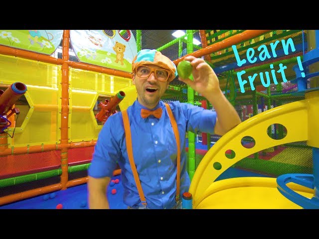 Play at the Play Place with Blippi | Learn Fruit and Healthy Eating for Children