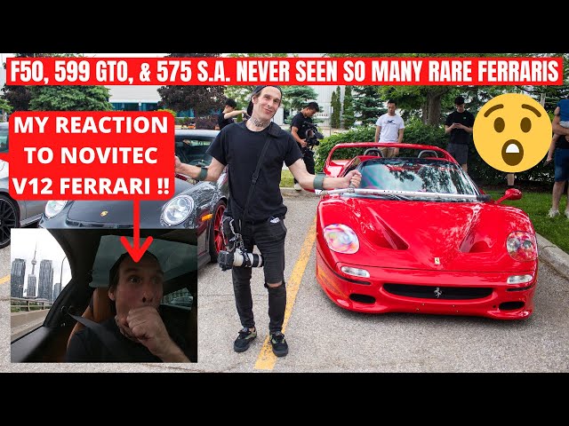 WATCH MY "REACTION"🤣RIDING IN A NOVITEC V12 FERRARI ALL THE WAY TO A EXTREMELY RARE FERRARI F50 !!😲