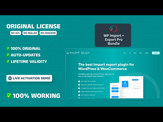 WP All Import Export Pro with License Key | Premium WordPress Plugin with Genuine Activation Key
