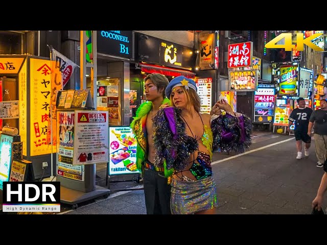 【4K HDR】Tokyo Summer Night Walk, Ikebukuro to Shinjuku 2024 // Japan Walk 4K HDR Real Audio