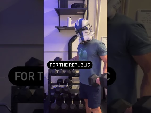Why I Lift With A 501st Clone Trooper Helmet On...