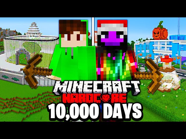 We Survived 10,000 Days in Minecraft! (FULL MOVIE)