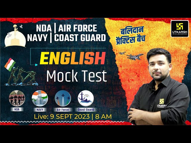 MOCK TEST | NDA, Airforce, Navy & Coast Guard 2024 #31 | By Ankit Sir