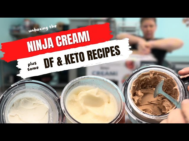 Ninja Creami unboxing VLOG with easy 3 ingredient recipes #ninjacreami #dairyfree #vegan #lowcarb
