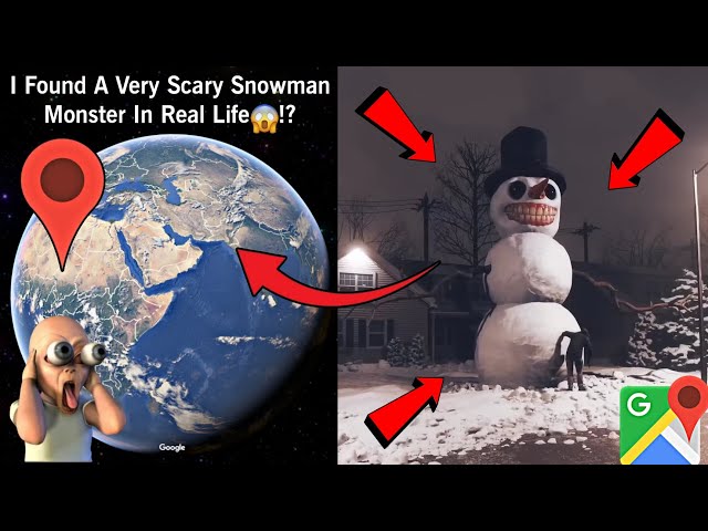 😶‍🌫️😰I Found A Very Scary Snowman In Google Earth!? #viral #viralvideo #map #scary  #googleearth